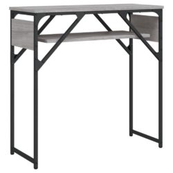 Konsollbord med hylle grå sonoma 75x30x75 cm konstruert tre