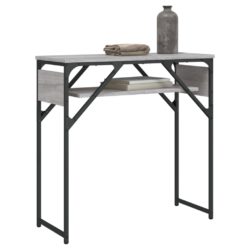 Konsollbord med hylle grå sonoma 75x30x75 cm konstruert tre