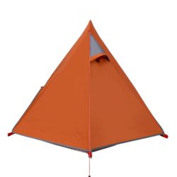 Campingtelt 2 personer grå og oransje 267x154x117 cm 185T taft