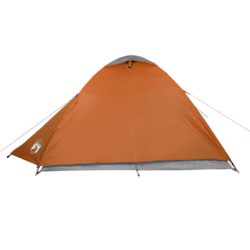 vidaXL Campingtelt 2 personer grå og oransje 264x210x125 cm 185T taft