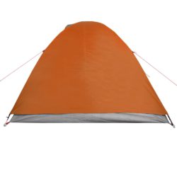 vidaXL Campingtelt 2 personer grå og oransje 264x210x125 cm 185T taft