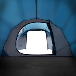 vidaXL Campingtelt 4 personer blå 360x135x105 cm 185T taft