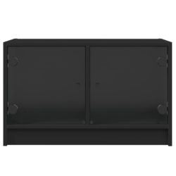 TV-benk med dør svart 68x37x42 cm