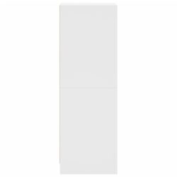 Highboard med glassdører hvit 35x37x109 cm
