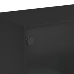 Sideskap med glassdører svart 68x37x75,5 cm