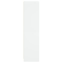 Highboard med glassdører hvit 35x37x142 cm