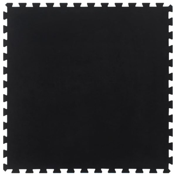 vidaXL Gulvfliser i gummi svart 12 mm 100×100 cm