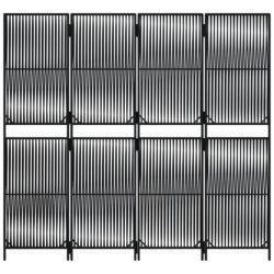 Romdeler 4 paneler svart polyrotting