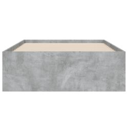 Sengeramme med skuffer betonggrå 100×200 cm konstruert tre