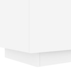 Nattbord med LED hvit konstruert tre