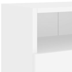 Vegghengt TV-benk hvit 100x30x30 cm konstruert tre