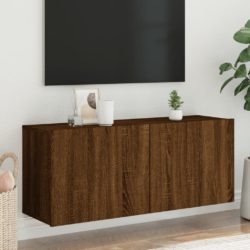 vidaXL Vegghengt TV-benk brun eik 100x30x41 cm