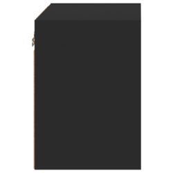 vidaXL Veggmontert nattbord med LED-lys 2 stk svart