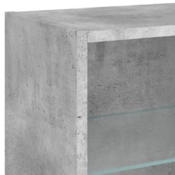 vidaXL Nattbord med LED veggmontert betonggrå
