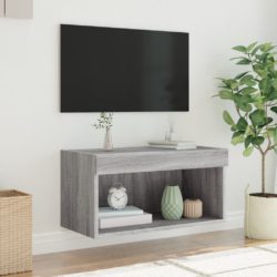 TV-benk med LED grå sonoma 60x30x30 cm