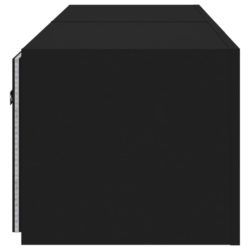 Vegghengte TV-benker med LED 2 stk svart 80x35x31 cm