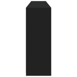 Skjenk med LED-lys svart 202x37x100 cm