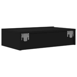 TV-benk med LED-lys svart 60x35x15,5 cm
