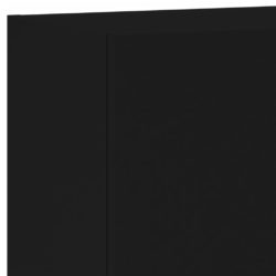 Vegghengte TV-enheter 4 deler svart konstruert tre