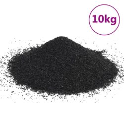 vidaXL Akvariesand 10 kg svart 0,2-2 mm