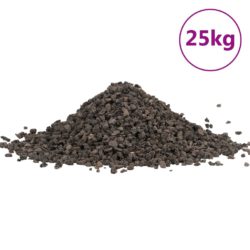 vidaXL Basaltgrus 25 kg svart 5-8 mm