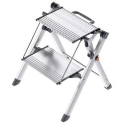 Gardintrapp med 2 trinn Mini Comfort 45 cm aluminium 4310-100