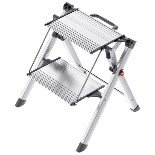 Gardintrapp med 2 trinn Mini Comfort 45 cm aluminium 4310-100