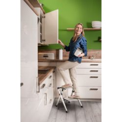 Gardintrapp med 2 trinn Mini Comfort 45 cm aluminium 4310-100