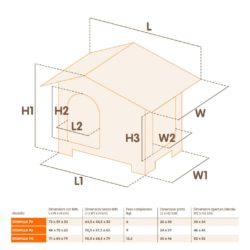 Hundehus Villa 90 grå 88x72x65 cm 87255099