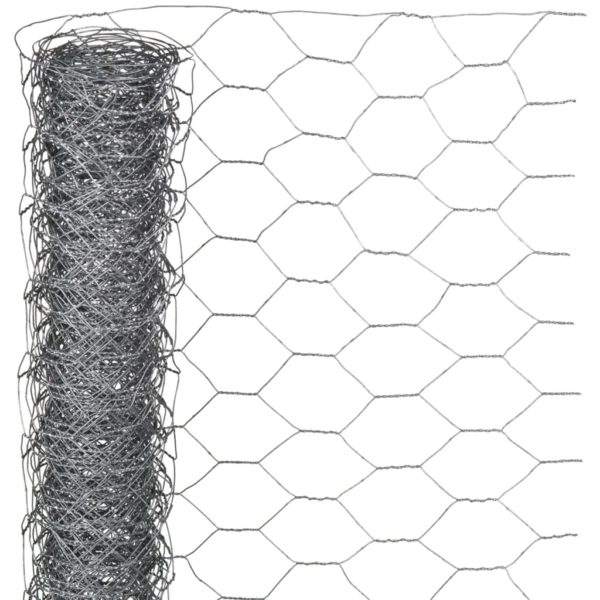 Gjerdenetting sekskantet 1×10 m 40 mm galvanisert stål