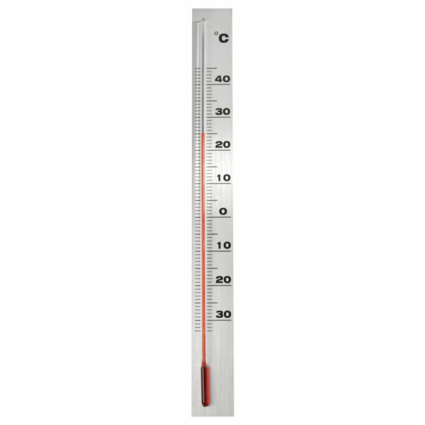 Utendørs veggtermometer aluminium 3,8×0,6×37 cm