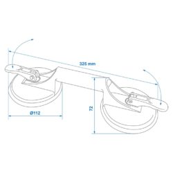 Vakuumløfter med 2 sugekopper aluminium