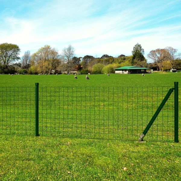 Euro gjerde stål 10×1,2 m grønn