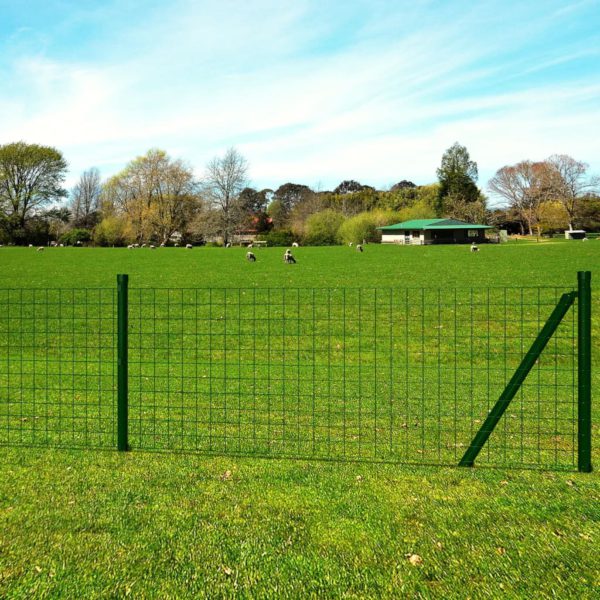 Euro gjerde stål 10×1,5 m grønn