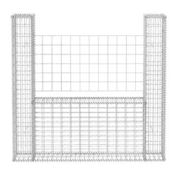 Gabionkurv u-form galvanisert stål 160x20x150 cm