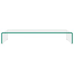 TV-benk glass klar 80x30x13 cm