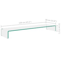 TV-benk glass klar 120x30x13 cm