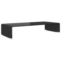 TV-benk glass svart 70x30x13 cm