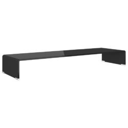 TV-benk glass svart 100x30x13 cm