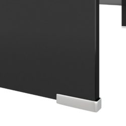 TV-benk glass svart 110x30x13 cm