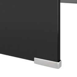 TV-benk glass svart 120x30x13 cm