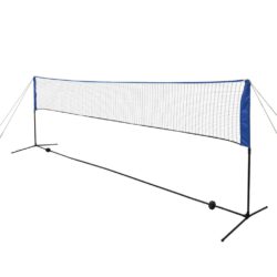 Badmintonnett med fjærballer 500×155 cm