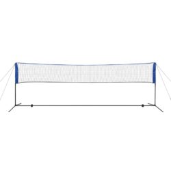 Badmintonnett med fjærballer 500×155 cm