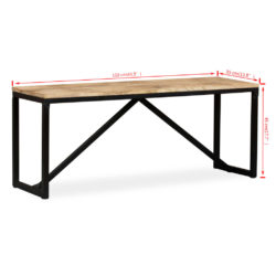 Benk heltre mango 110x35x45 cm