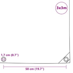 Presenning 650 g/m² 3×3 m grå