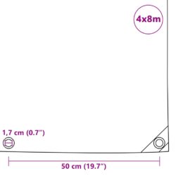 Presenning 650 g/m² 4×8 m grå