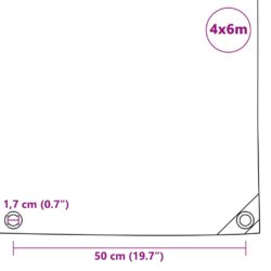 Presenning 650 g/m² 4×6 m hvit