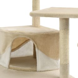 Kloretre med klorestolper i sisal 203 cm beige og hvit