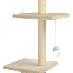 Klorestativ til katt med klorestolper i sisal 260 cm beige