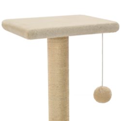 Kattetre med klorestolper i sisal 65 cm beige